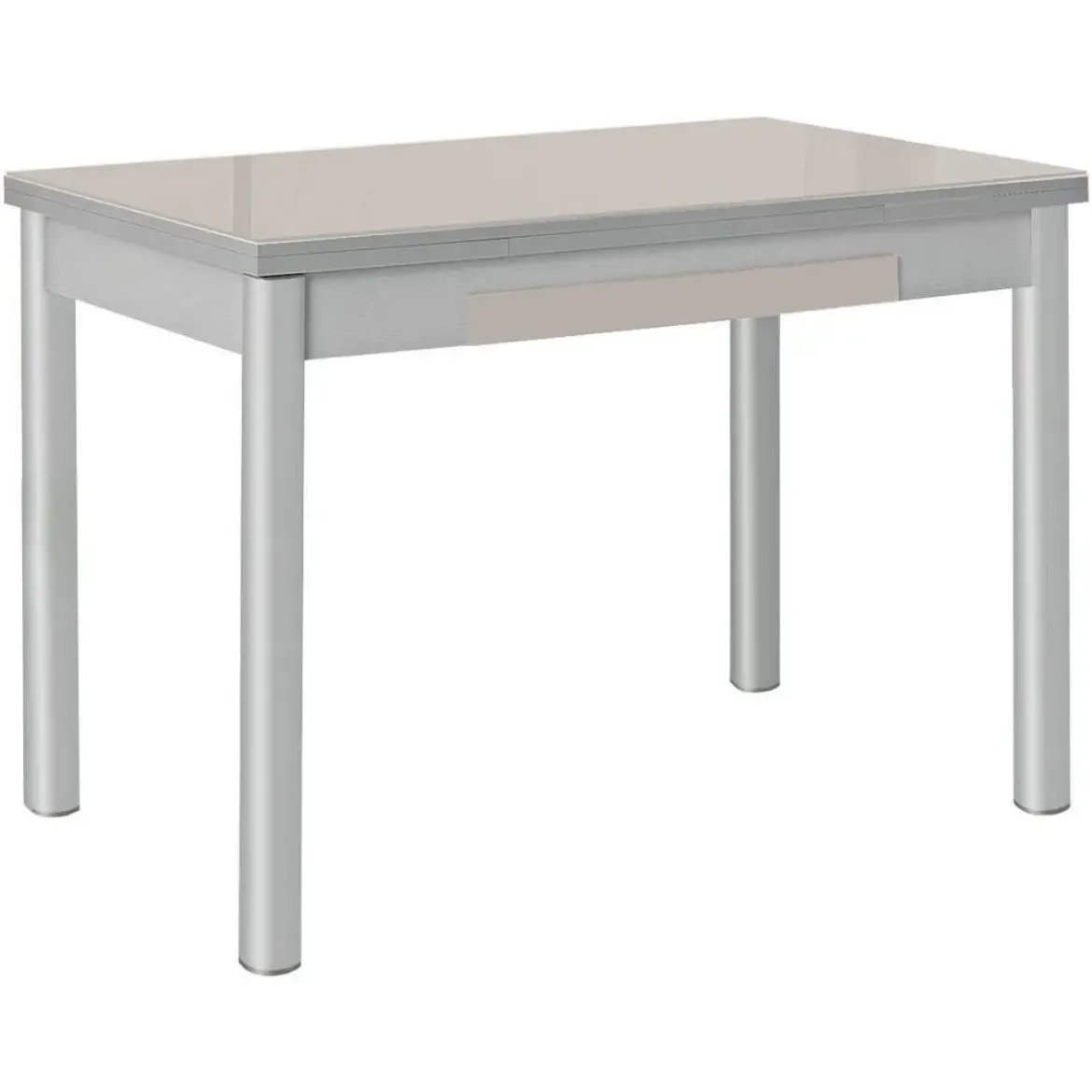 Mesa de Cocina Extensible Alas con Tablero de Cristal LEÓN 914/AL