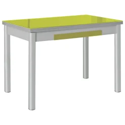 Mesa de Cocina Extensible Alas con Tablero de Cristal LEÓN 914/AL