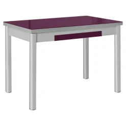 Mesa de Cocina Extensible Alas con Tablero de Cristal LEÓN 914/AL