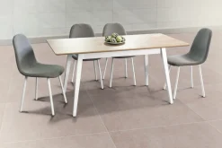 Mesa de Cocina Extensible con Patas de Madera PALMA
