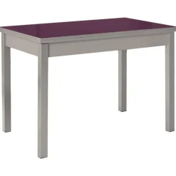 Mesa de Cocina Extensible con Tablero de Cristal PANES 814/AL