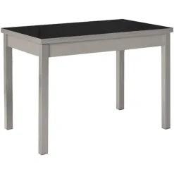 Mesa de Cocina Extensible con Tablero de Cristal PANES 814/AL