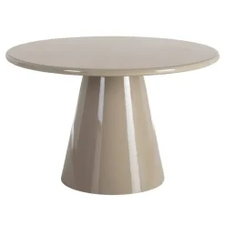 Mesa de Comedor Alto Brillo Taupe de MDF 120x120 cm 615302