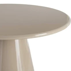 Mesa de Comedor Alto Brillo Taupe de MDF 120x120 cm 615302