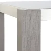 Mesa de Comedor con Cristal Templado Gris y Patas de Roble MB-189169