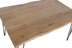Mesa de Comedor de Madera de Acacia con Patas de Metal MB-226328