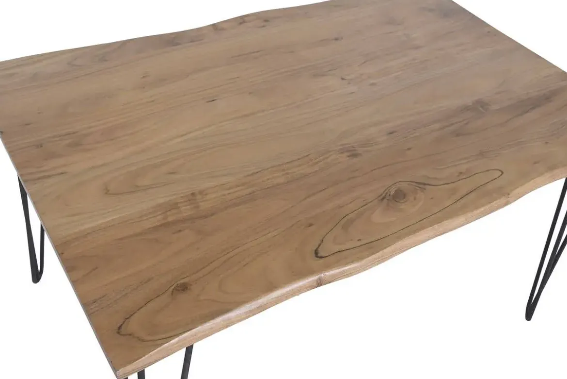 Mesa de Comedor de Madera de Acacia con Patas de Metal MB-226328