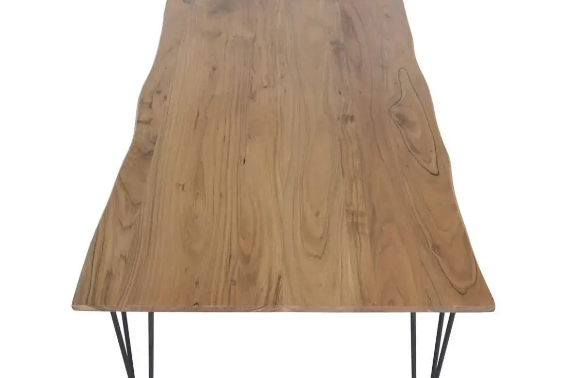 Mesa de Comedor de Madera de Acacia con Patas de Metal MB-226328
