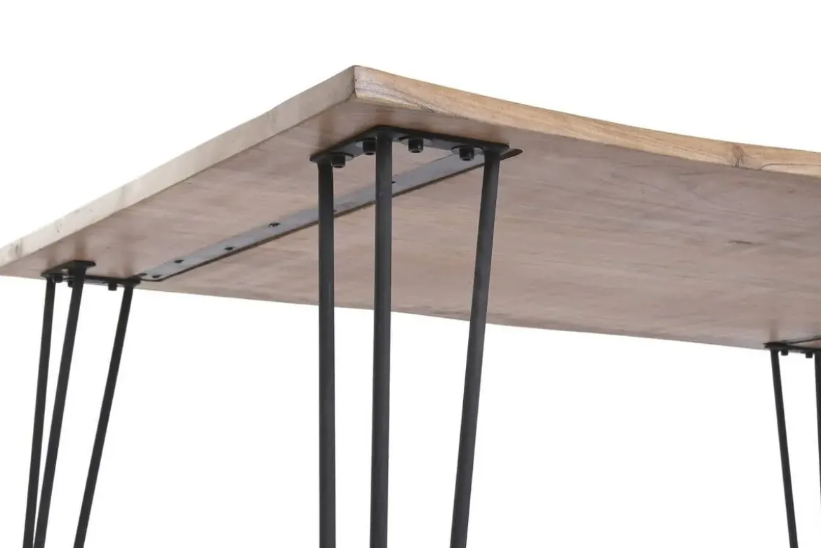 Mesa de Comedor de Madera de Acacia con Patas de Metal MB-226328