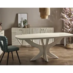 Mesa de Comedor de Madera de Mango 180x90 cm ISHAQ 35-183