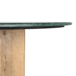 Mesa de Comedor de Madera de Mango y Mármol Verde 615817