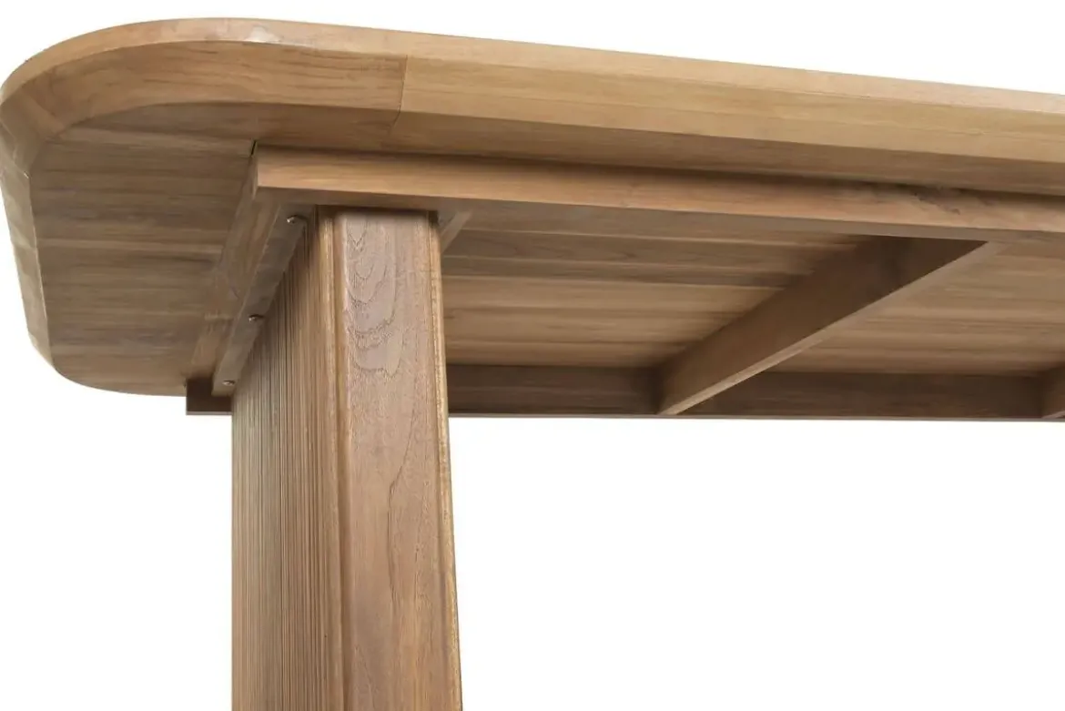 Mesa de Comedor de Madera de Teca 250 cm Natural MB-221789