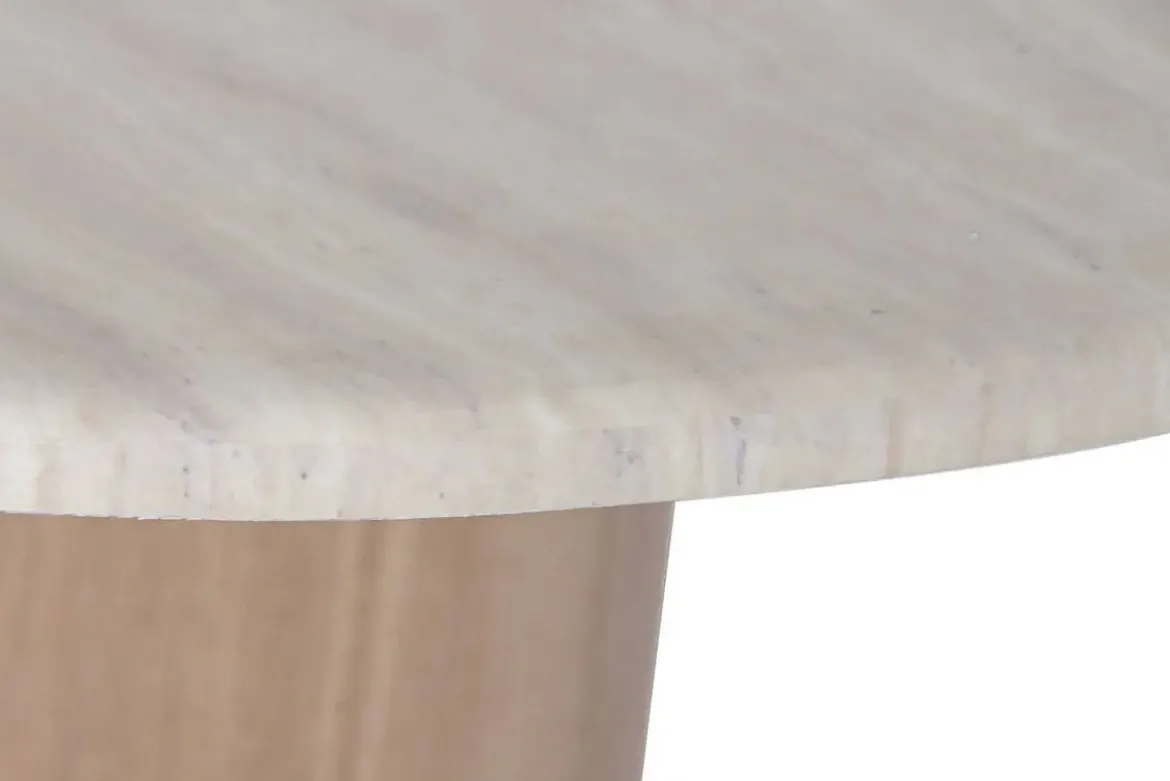 Mesa de Comedor de MDF con Superficie de Granito Marrón Claro MB-226673
