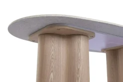 Mesa de Comedor de MDF con Superficie de Granito Marrón Claro MB-226673