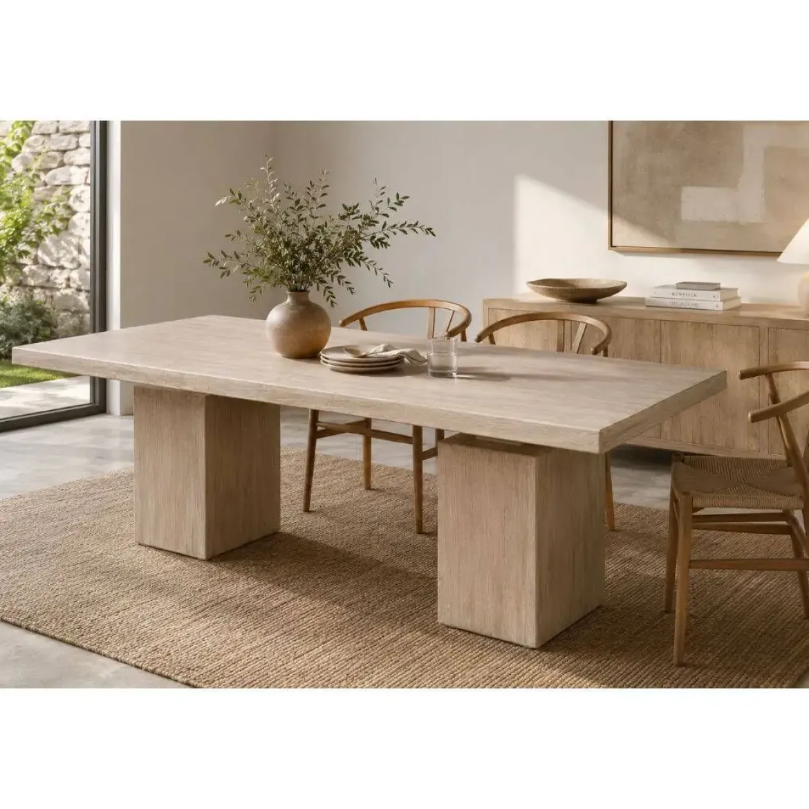 Mesa de Comedor de Olmo Macizo 244 cm MB-226316