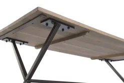 Mesa de Comedor de Teca con Patas de Metal MB-227262