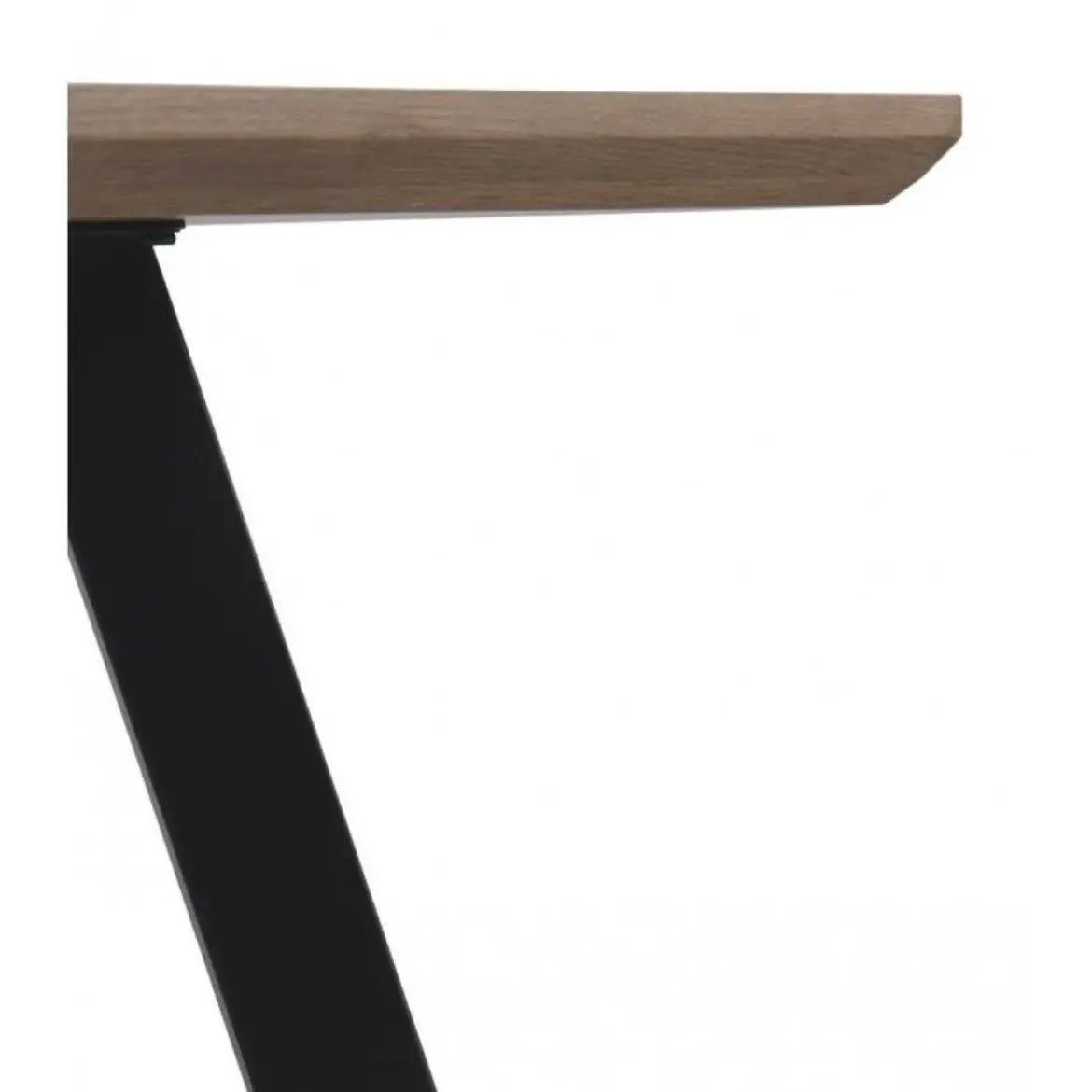 Mesa de Comedor Efecto Roble y Pie Metálico GABAR 10308