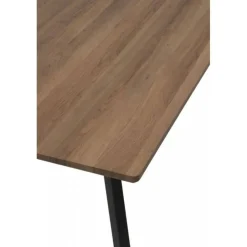 Mesa de Comedor Efecto Roble y Pie Metálico GABAR 10308