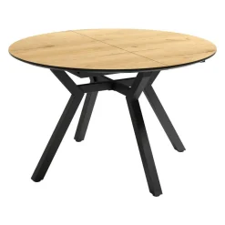 Mesa de Comedor Extensible 100 cm con Estructura Metálica CANTÁBRICO