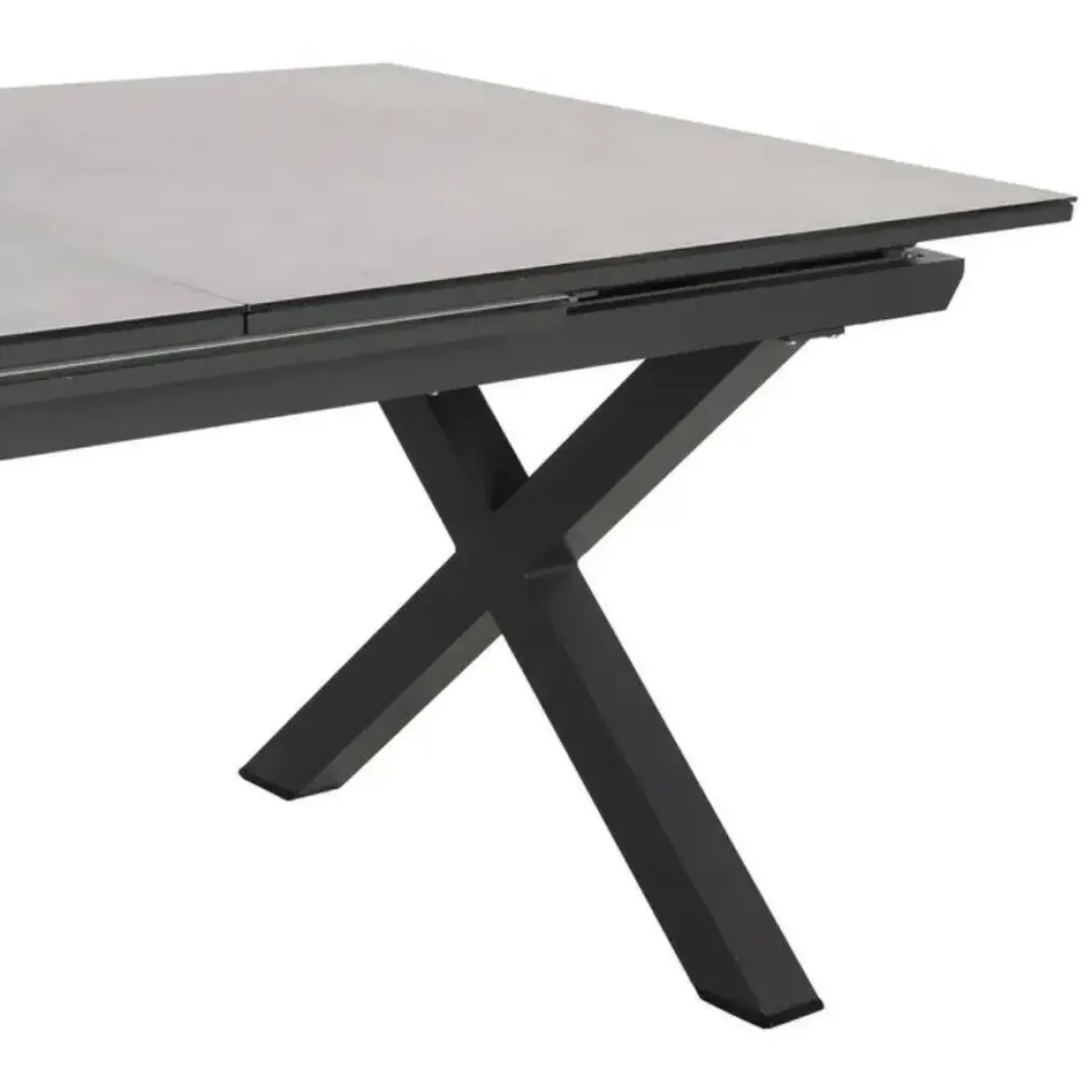 Mesa de Comedor Extensible con Patas de Aluminio 61157