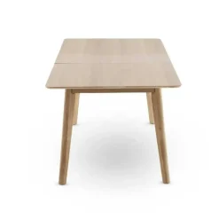 Mesa de Comedor Extensible con Patas de Hevea y Roble GABAR 11435