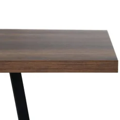 Mesa de Comedor Extensible con Patas de Hierro Rectangulares 61214