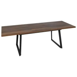 Mesa de Comedor Extensible con Patas de Hierro Rectangulares 61214