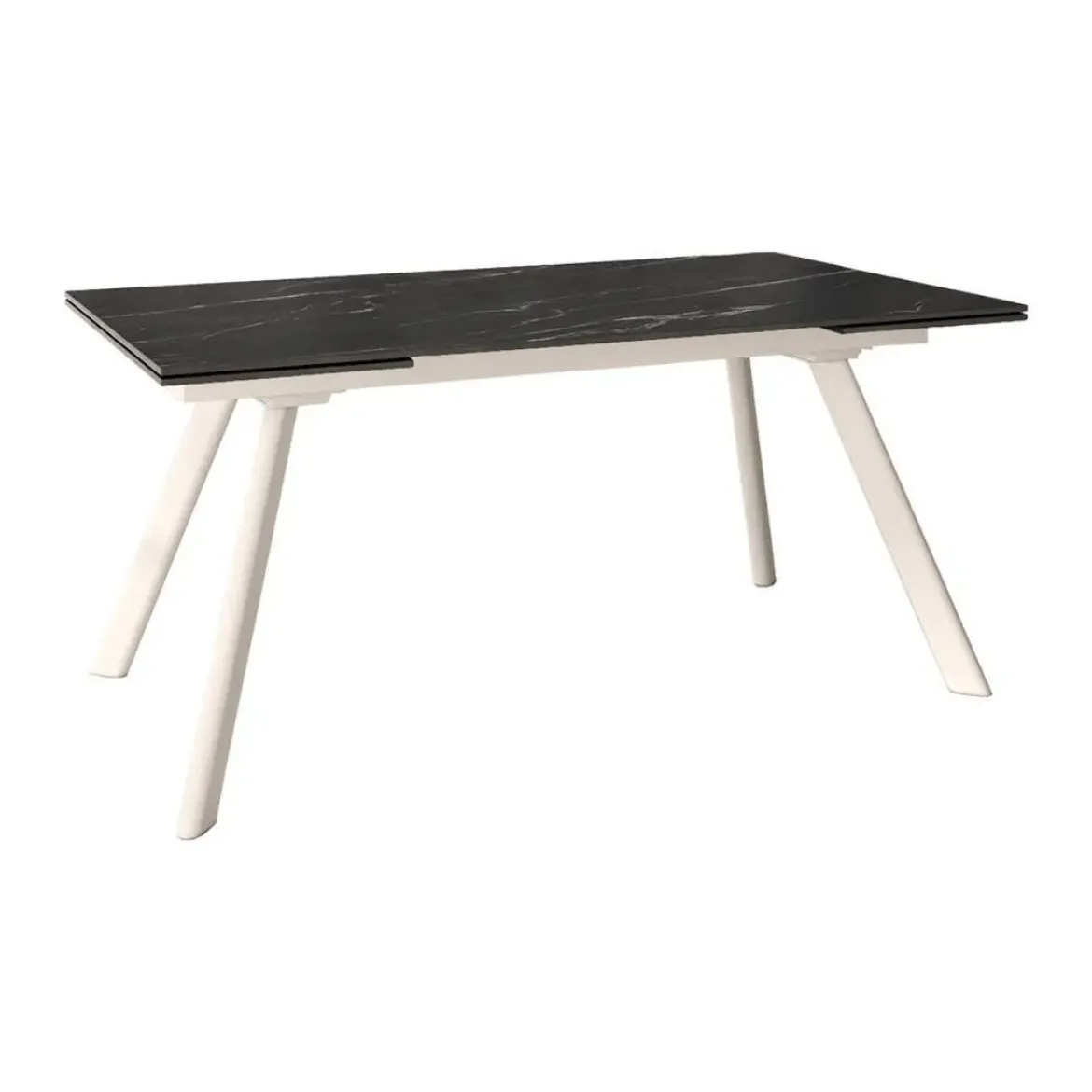 Mesa de Comedor Extensible con Estructura de Metal Marfil TASMAN