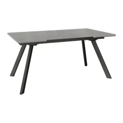 Mesa de Comedor Extensible con Estructura de Metal Negro TASMAN