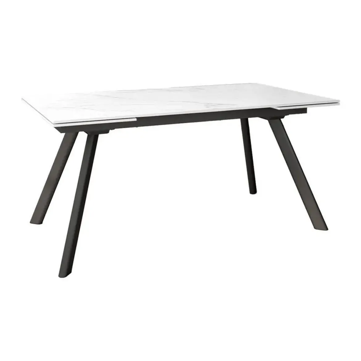 Mesa de Comedor Extensible con Estructura de Metal Negro TASMAN