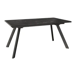Mesa de Comedor Extensible con Estructura de Metal Negro TASMAN