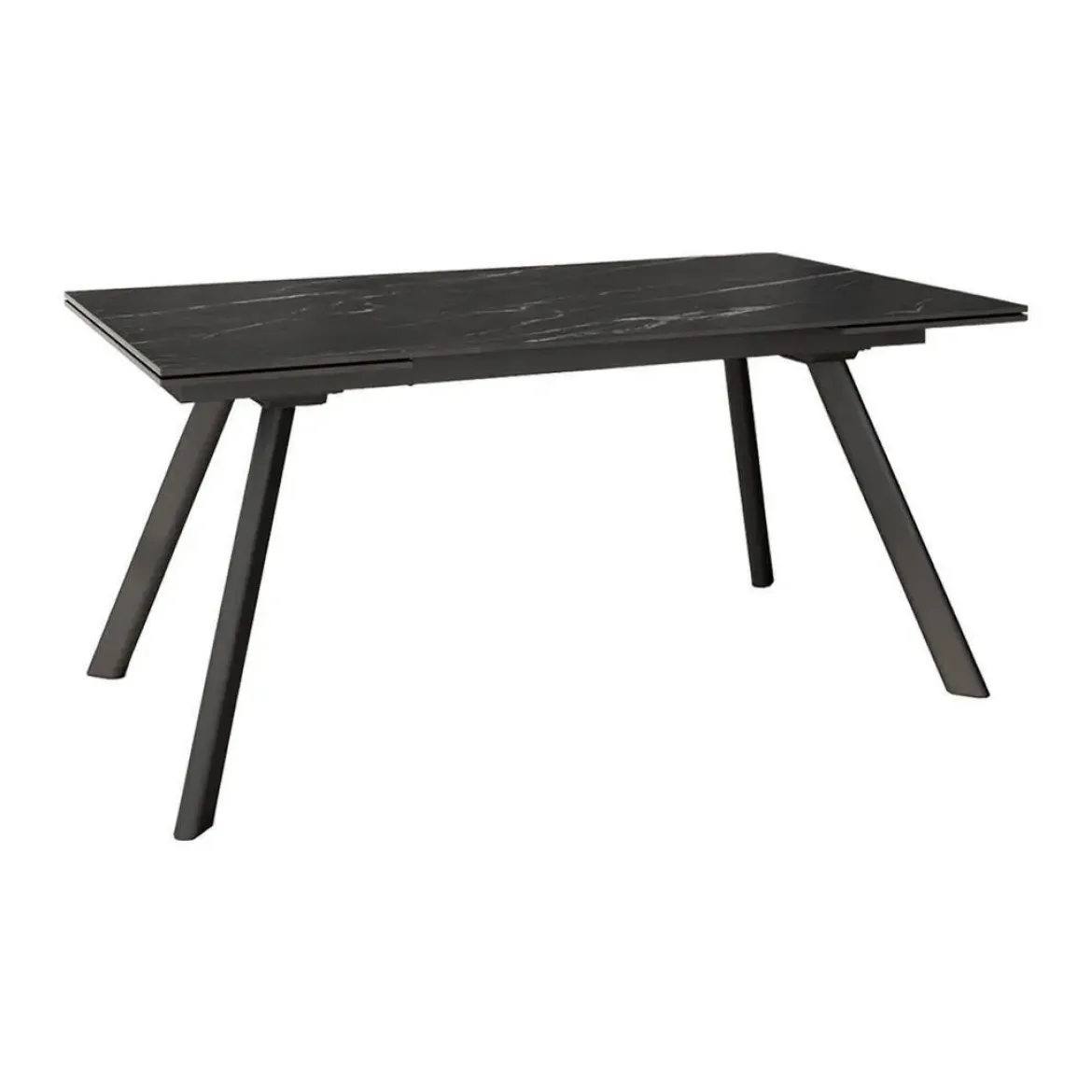 Mesa de Comedor Extensible con Estructura de Metal Negro TASMAN