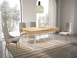 Mesa de Comedor Extensible con Pata Metálica HORIZON ND5520