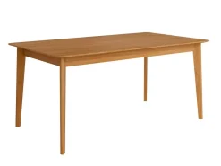Mesa de Comedor Extensible de Madera Roble y Sobre Biselado de 25 mm 160-200 cm AURA