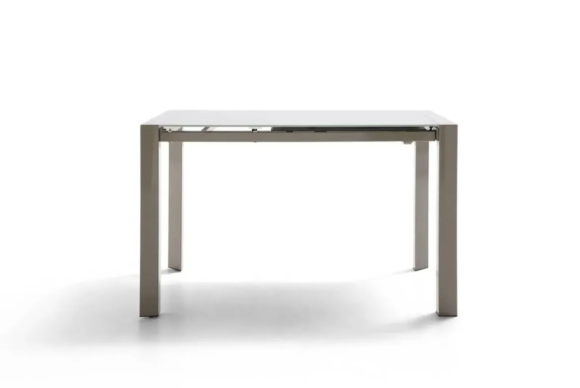 Mesa de Comedor Extensible de Cristal Color Visón AVANCE