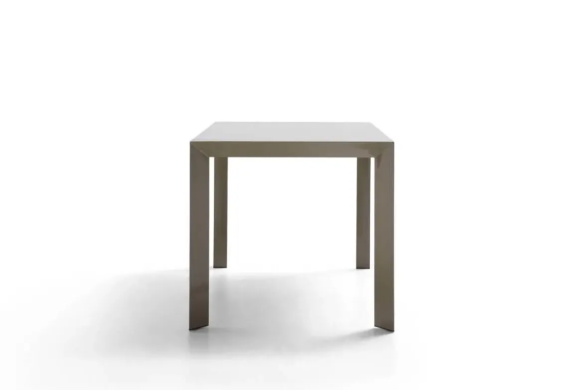 Mesa de Comedor Extensible de Cristal Color Visón AVANCE