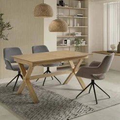 Mesa de Comedor Extensible en Madera Natural DT-914