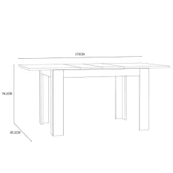 Mesa de Comedor Extensible en Roble Mauvella KILLARNEY TMST142-D108