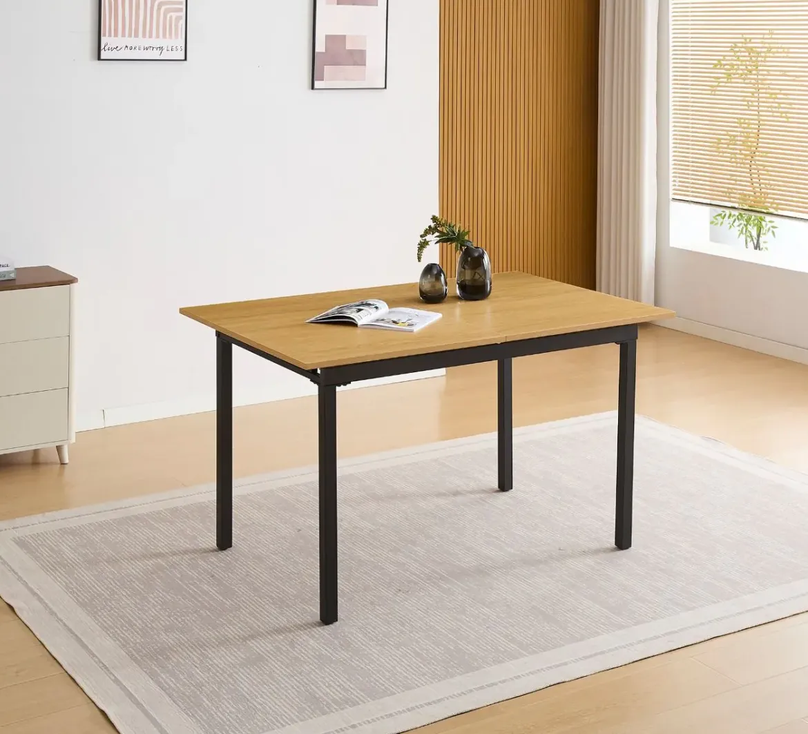 Mesa de Comedor Extensible MDF Negro CAMDEN