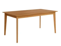 Mesa de Comedor Fija de Madera Roble y Sobre Biselado de 25 mm 180 cm AURA