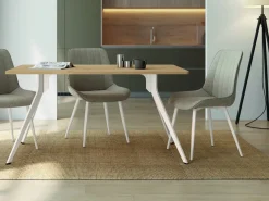 Mesa de Comedor MarfilFija de 160 cm metal-Melamina ISEO