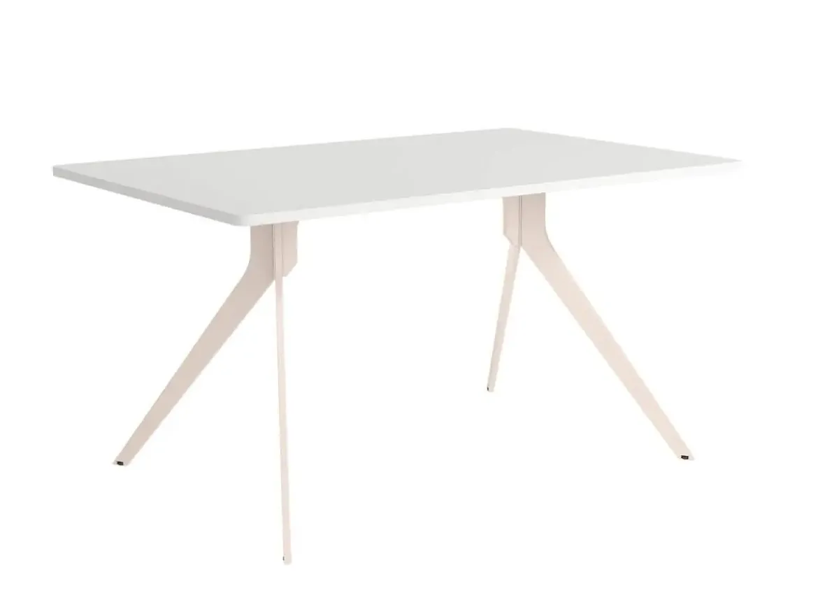 Mesa de Comedor MarfilFija de 160 cm metal-Melamina ISEO
