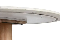 Mesa de Comedor Mármol Blanco y Madera de Acacia MB-212659