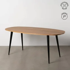 Mesa de Comedor Natural de Madera de Mango y Hierro 180 cm 612710