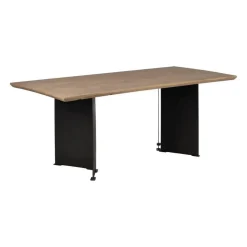 Mesa de Comedor Natural de Madera de Mango e Hierro 190 cm 612853