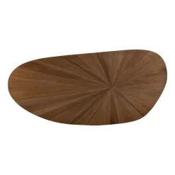 Mesa de Comedor Natural y Negra con Tablero de DM y Patas Metálicas 178 cm 612895
