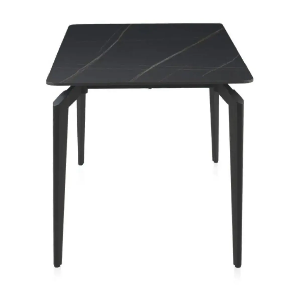 Mesa de comedor negra con patas de metal GABAR 11044