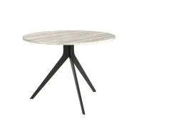 Mesa de Comedor ORTA Redonda Estructura Metálica Marfil de 120 cm