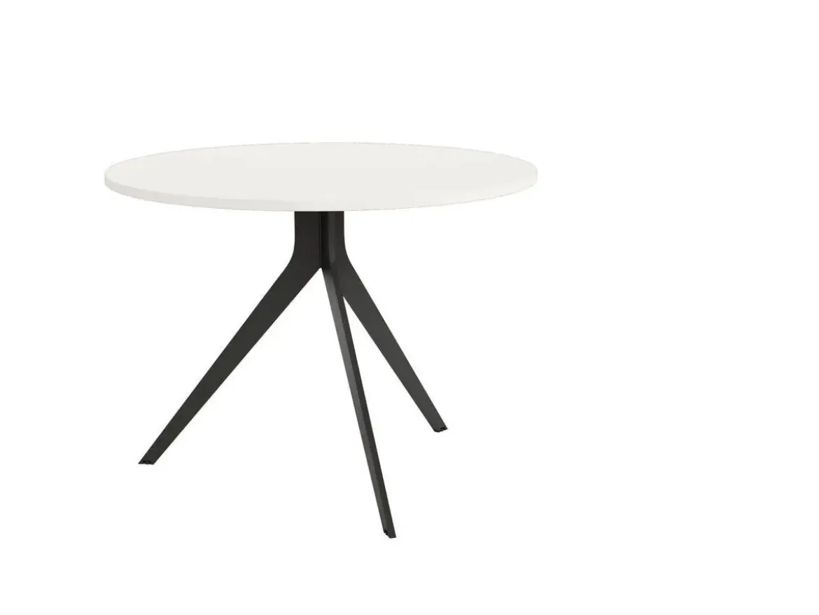 Mesa de Comedor ORTA Redonda Estructura Metálica Negra de 120 cm