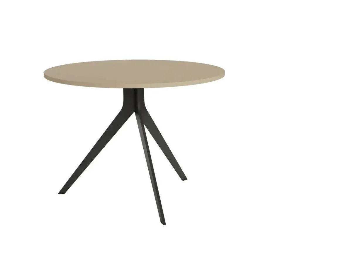 Mesa de Comedor ORTA Redonda Estructura Metálica Negra de 120 cm